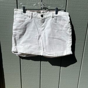 Eddie Bauer Boyfriend Rolled Up White Jean Shorts